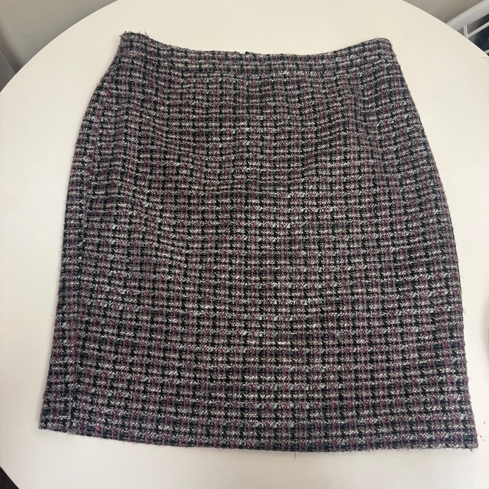 Loft skirt wool pleated multi color size 2